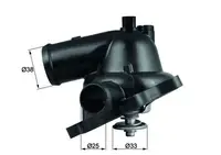 Termostat lichid racire (95 C, in carcasa) potrivit AUDI A6 ALLROAD C6, A6 C6, A8 D3, Q7; VW TOUAREG 4.2 5.2 6.0 08.04-03.18