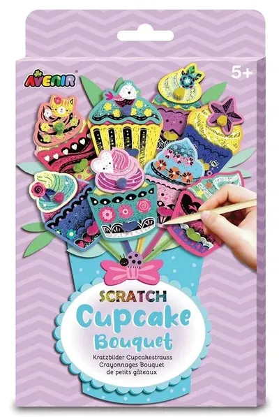 Set joc Avenir Scratch Bouquet - Cupcakes