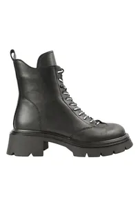 Ghete casual - dama - XS70028A negru - piele naturala - Negru