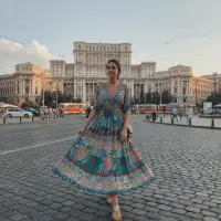 Rochie boho cu broderie manuala cu margele
