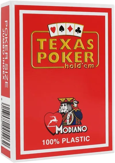 Carti de poker din plastic Texas Poker - Spate rosu