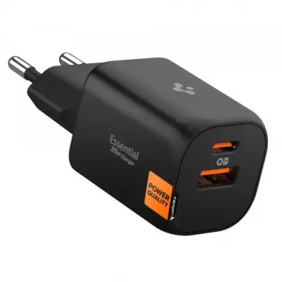 Incarcator Retea Spigen Essential, 35W, 3A, 1 x USB-A - 1 x USB-C, ACH09463 (Negru)