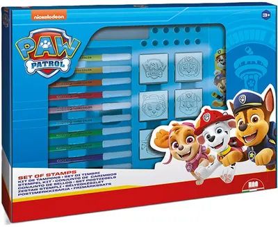Set carioci Multiprint Paw Patrol - 12 bucăți ,cu 7 stampile