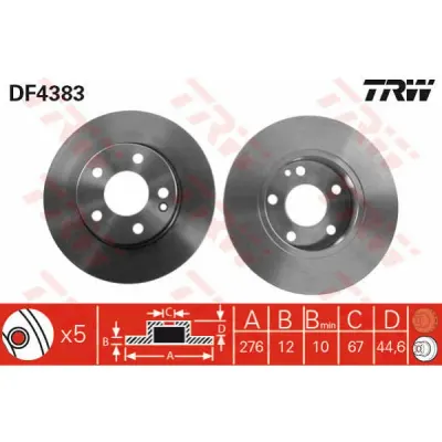 Disc frana TRW DF4383