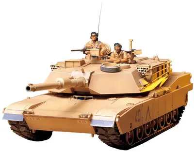 Model de asamblare TAMIYA Militari: Tancuri - M1A1 Abrams cu 120 mm tun (TAM35156)