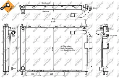 Radiator clima AC cu uscator NISSAN MICRA III 1.0 intre 2003-2010