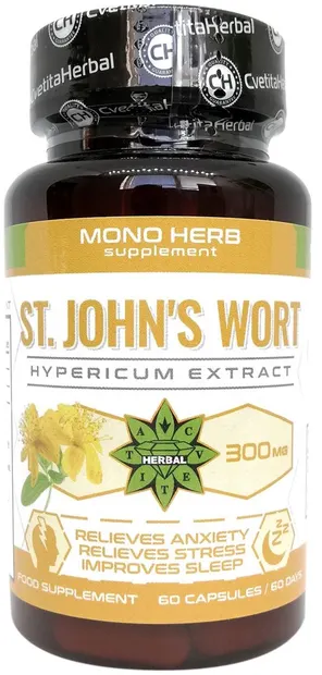 St.John's Wort, 300 mg, 60 capsule, Cvetita Herbal