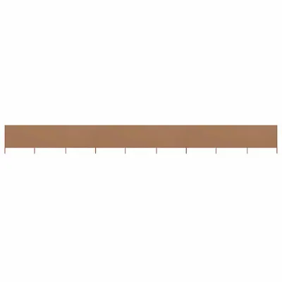 vidaXL Paravan anti-vânt cu 9 panouri gri taupe 1200x120 cm textil