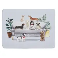 Set de 4 suporturi farfurii din plută 21.5x29 cm Curious Dogs - Cooksmart ®