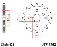 Pinion fata 428 Z11