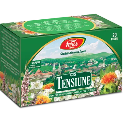Tensiune, C25, ceai la plic, Fares | 20 plicuri