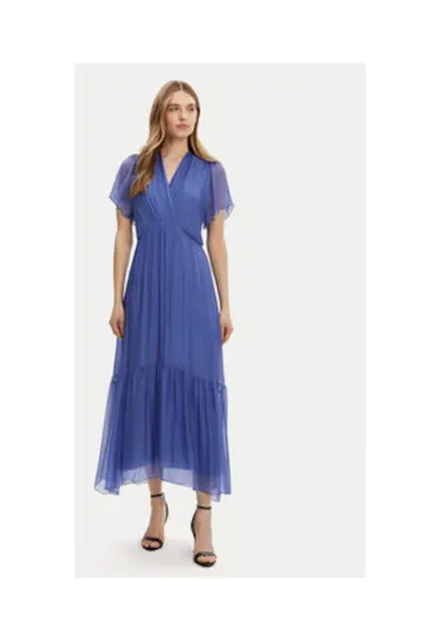 Rochie de vara Albastru - 70% viscoza - 30% matase - Albastru