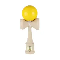 Jucarie de indemanare, din lemn, Ozora, Kendama, Galben, 18 cm