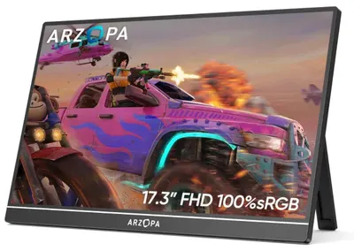 Monitor portabil Arzopa - A1 M, 17.3'', FHD, IPS, 60Hz, HDR, negru