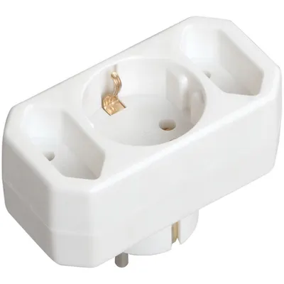 Adapter pentru 3 prizas T-01/01-2 --1round+2flat prizas