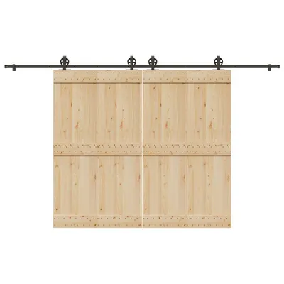 Gossi set feronerie pentru usi glisante, negru, 366 cm, otel