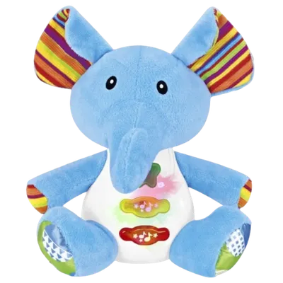 Jucarie interactiva bebe cu sunete si lumini 15 cm - Elefant