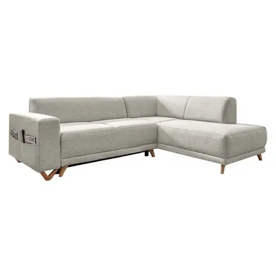 Colțar bej extensibil/cu spațiu de depozitare (cu colț pe partea dreaptă/în formă de ”L”) Classy Sophie – Miuform