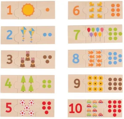 Puzzle din lemn Bigjigs - Cunoaste cifrele