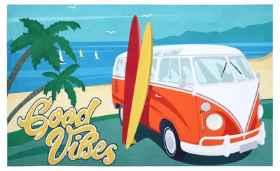 Covoraș STOF - Goodvibes, motiv marin, 45 x 75 cm