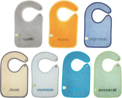 Set de bavete Babycalin - 7 bucăți, 0+ luni