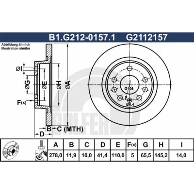 Disc frana GALFER B1.G212-0157.1
