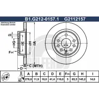 Disc frana GALFER B1.G212-0157.1