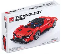 Constructor MJI: Technology Car - Mașină sport roșie, 1208 piese