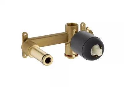 Valva baterie lavoar Roca A5252206NM, incastrata, monocomanda, cartus ceramic, Negru titan mat