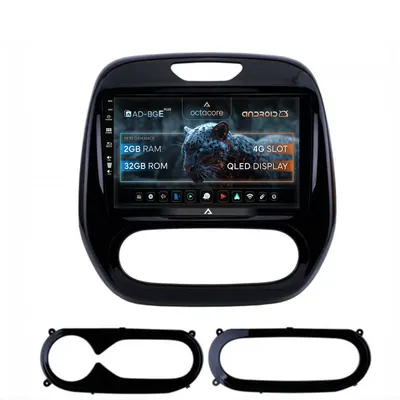 Navigatie Renault Captur (2013-2019), Android, E-Octacore 2GB RAM + 32GB ROM, 9 Inch - AD-BGE9002+AD-BGRKIT378