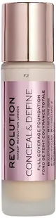 Makeup Revolution Conceal & Define Fond de ten de acoperire , F2, 23 ml