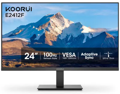 Monitor KOORUI - E2412F, 24'', FHD, VA, 100Hz, 5ms, negru