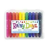 Creioane cu gel pentru geam si sticla, Rainy Dayz, set 12 culori lavabile
