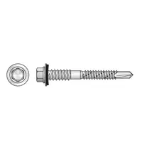 Surub cu Capacitate Mare de Gaurire pentru Panouri Sandwich + Saiba 16mm, Otel, Zincat, 5.5 / 6.3 x 75