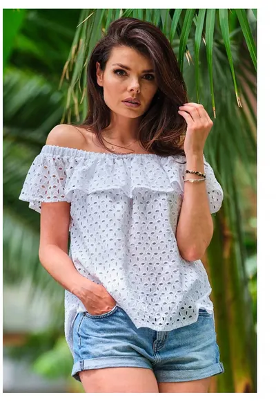 Bluza dama - Elastan - Alb
