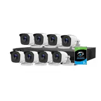 Sistem supraveghere exterior Hikvision HiLook KIT-HL-M-8C-C-0003, 5 MP, 2.8 mm, IR 20 m, HDD 2TB