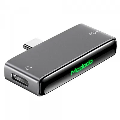 Adaptor Audio USB-C - USB-C / USB-C McDodo CA-7670, Negru