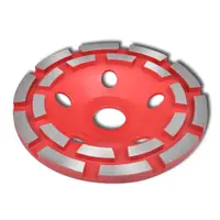 Disc diamantat tip cupa, cu doua randuri, 180 mm