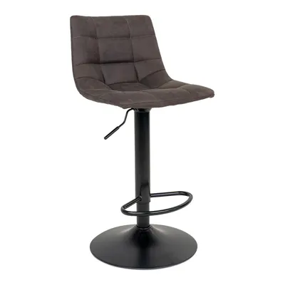 Scaune de bar gri-închis cu înălțime ajustabilă 2 buc. tapițate (înălțime șezut 63 cm) Middelfart – House Nordic