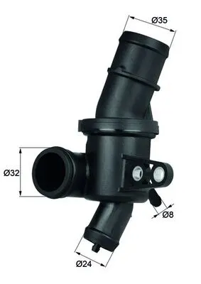 Termostat lichid racire (80 C, in carcasa) potrivit MERCEDES A (W169), B SPORTS TOURER (W245) 2.0D 09.04-06.12