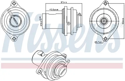 Supapa Egr Potrivit Mercedes a (w169), B Sports Tourer (w245); Smart Fortwo 0.8d 2.0d 09.04