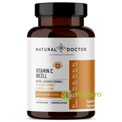 Vitamin C Incell - Sistem Imunitar Puternic 120cps vegetale