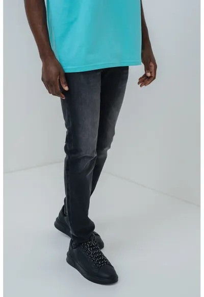 Blugi regular fit de denim - Gri antracit