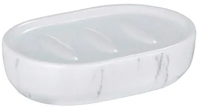 Suport pentru săpun Wenko - Adrada, 12 x 3 x 8 cm, ceramică, alb