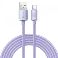 Cablu Date si Incarcare USB-A - USB-C Baseus Crystal Shine Series, 100W, 2m, Mov CAJY000505