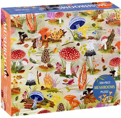 Puzzle Running Press din 500 piese - Ciuperci
