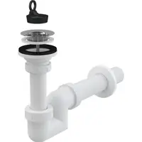 Sifon lavoar O32 mm cu sita otel si dop Alcadrain A412-DN40