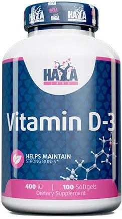 Vitamin D3, 400 IU, 100 capsule, Haya Labs