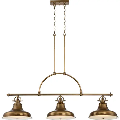 Lampa suspendata Emery 3 Light Island Chandelier – Weathered Brass