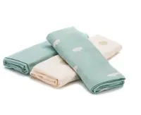 Set 3 scutece din muselina Fillikid Dots din bambus si bumbac 75x75 cm